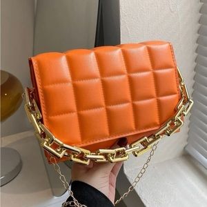 Quilted detail flap purse for women